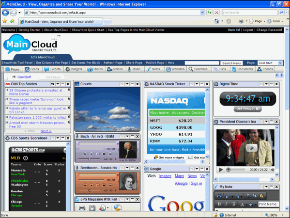 MainCloud Screen